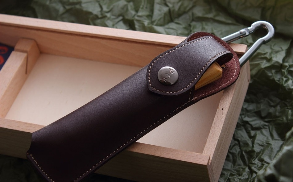 Складной Нож с чехлом в пенале Opinel Inox Steel №8 VRN Olive (001004) Нержавеющая сталь Нововолынск - изображение 5