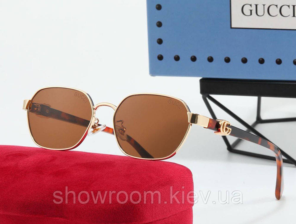 Жіночі брендові сонцезахисні окуляри (30691) gold Київ - фото 1