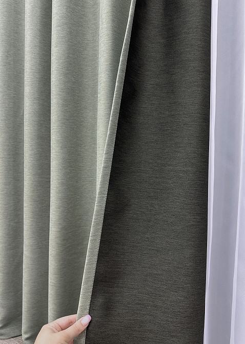 Комплект готовых штор VR-Textil Блэкаут двусторонний Eclipsе № 1790ш Сатин 150х270 см 2 шт (33-0767) Киев - изображение 8