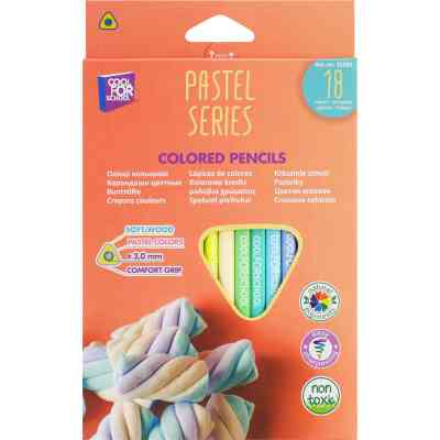 Карандаши цветные Cool For School Pastel Премиум 18 цветов (CF15185) Винница