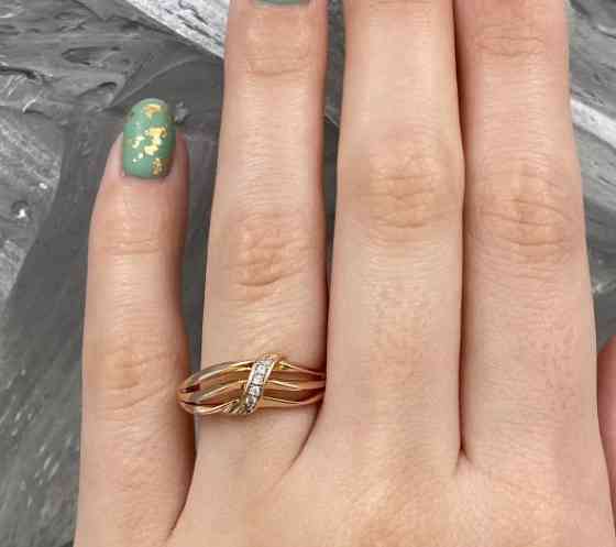 Кольцо Xuping 36510, 18 размер (ширина 8мм), белые финиты, позолота РО Киев