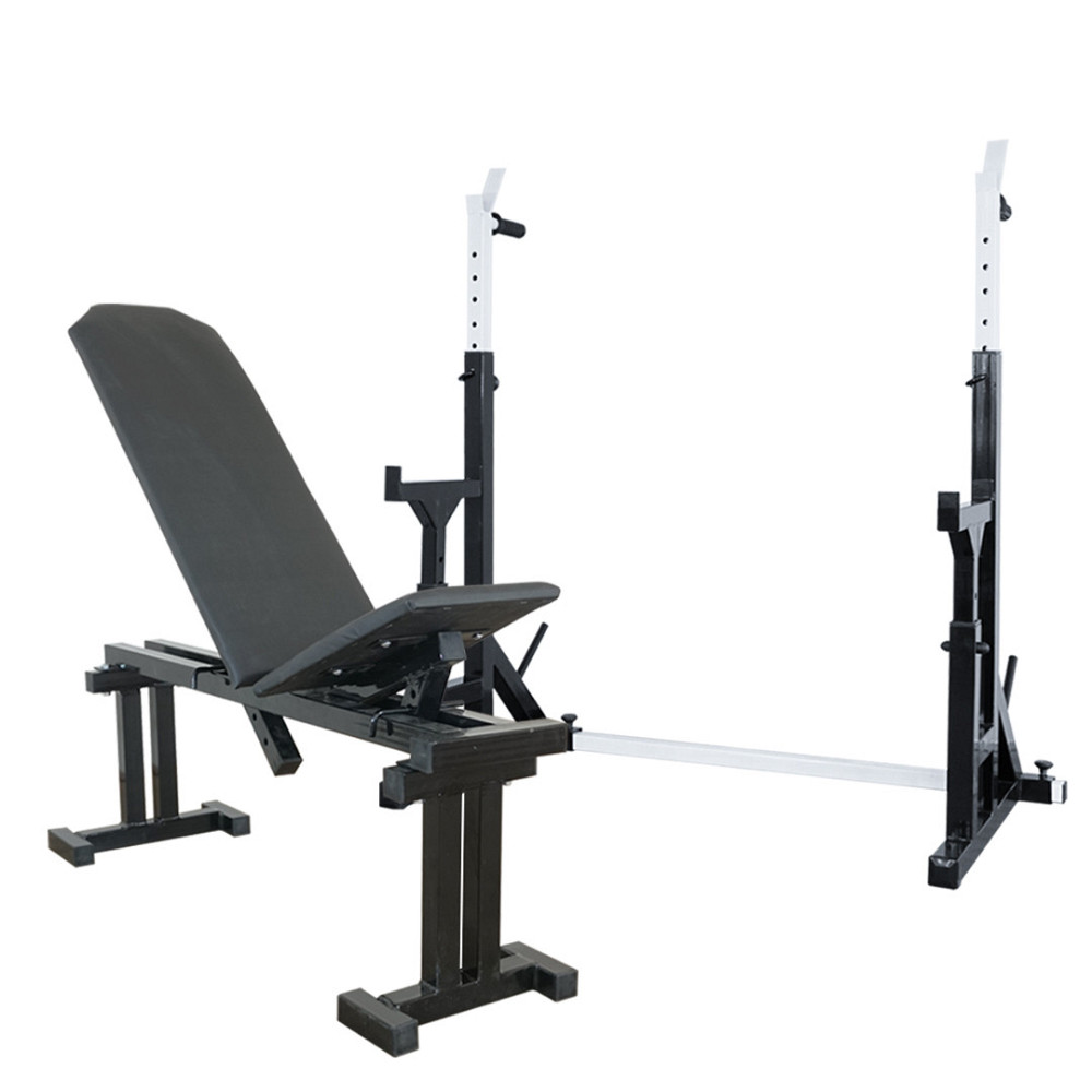 Лавка для жиму регульована 40 на 40 мм + Стійки зі страхувальними упорами 40 на 40 мм + бруси + штирі для блінів Київ - фото 1