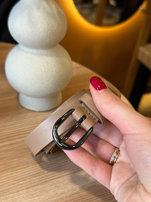 Бежевий жіночий шкіряний ремінь 3334 Київ - фото 3