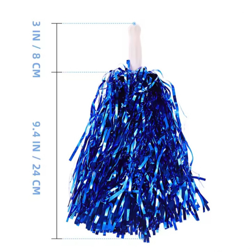 Помпони для чарлідингу синій 2 шт. Київ - фото 2