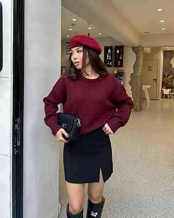 Женская стильная повседневная мини-юбка с разрезом костюмка 44 Одесса