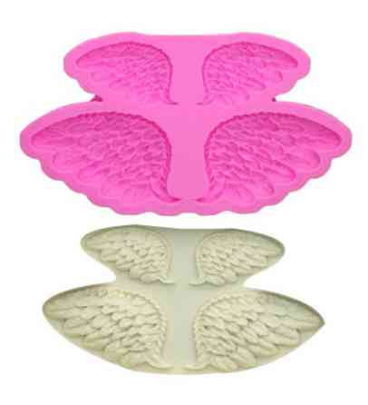 Молд силиконовый Крылья Ангела 103 на 76 мм розовый Киев