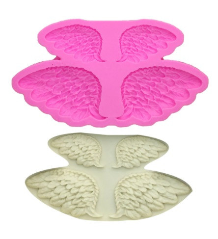 Молд силиконовый Крылья Ангела 103 на 76 мм розовый Киев - изображение 5