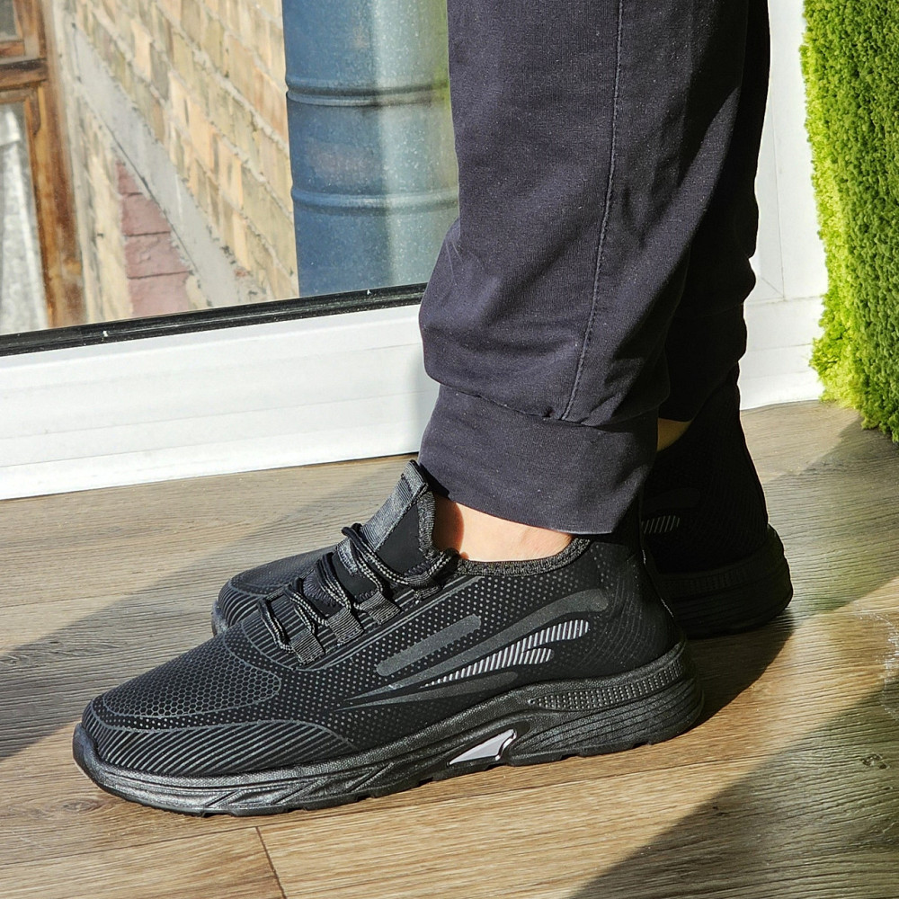 Кроссовки Мужские Чёрные Для Бега Беговые (размеры: 42,43,45) Днепр - изображение 4