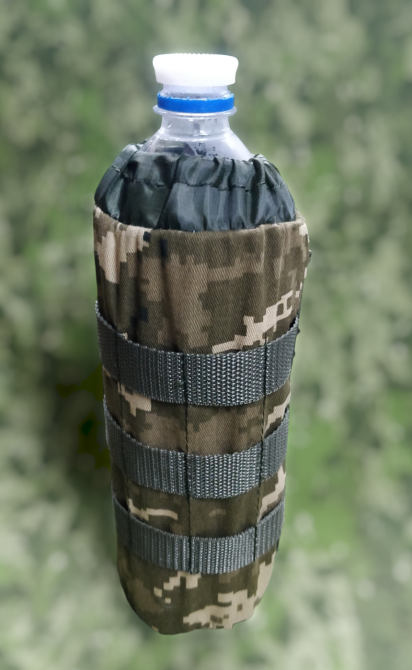 Сумка тактическая под бутылку 1 литр с креплением молли военный чехол на бутылку Одесса - изображение 2