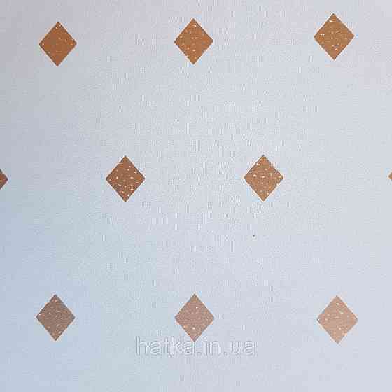 Шпалери вінілові на флізелін Caselio Mystery 0.53х10 м дитячі геометрія яскраві ромби золотисті на салатовому Київ