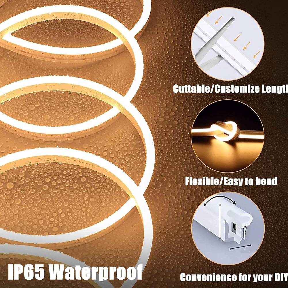 Гнучка світлодіодна неонова LED стрічка Zhennby 3м Луцьк - фото 3