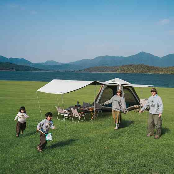 Намет чотиримісний автоматичний надувний із тентом Naturehike Ango CNK2550WS017, коричневий Рівне