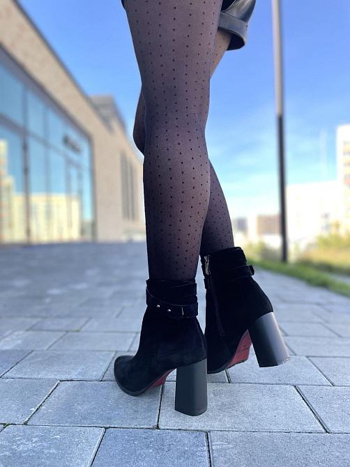 Nivelle Жіночі черевики NIVELLE чорні натуральна замша каблук 8см 36р.39р. (3618) Коломия - фото 5
