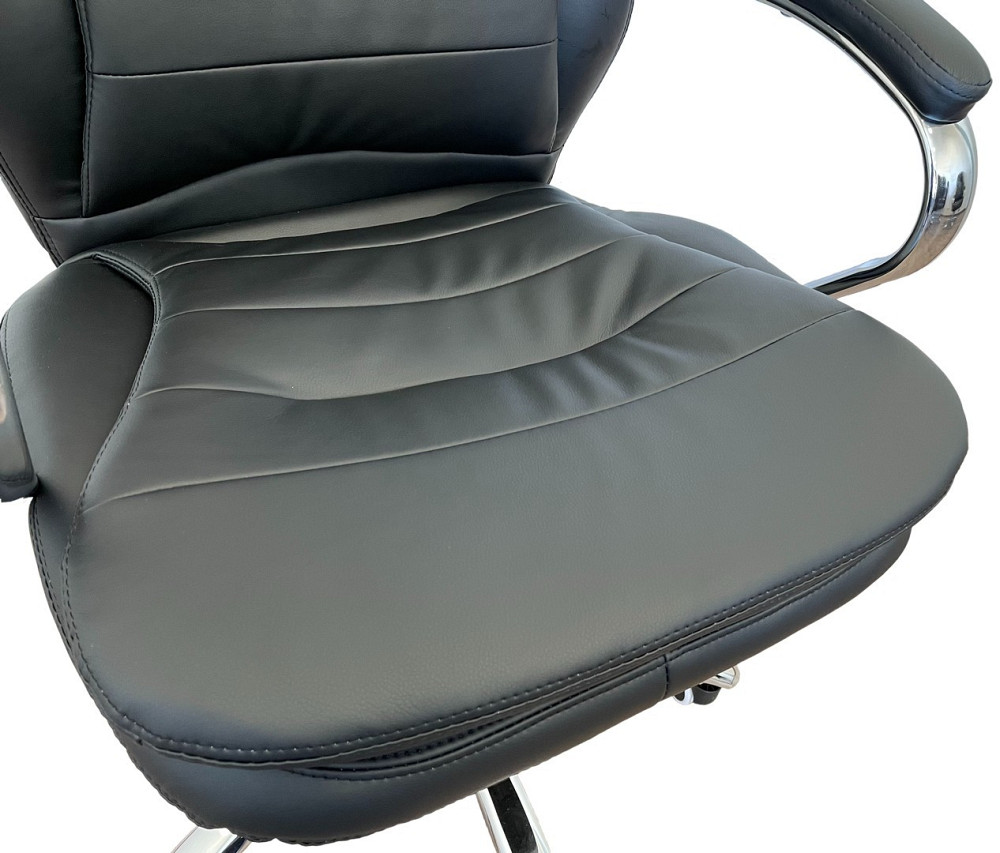 Офисное кресло руководителя Tehforward Valensia хром Anyfix Черный Киев - изображение 2