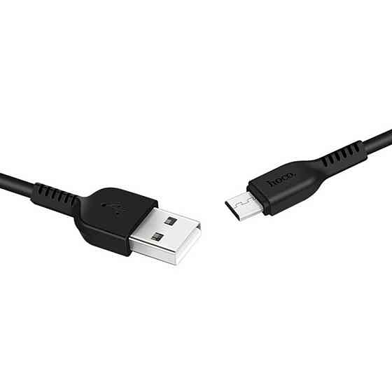 Кабель HOCO X20 USB to Micro 2A, 2m, PVC, TPE connectors, Black Киев