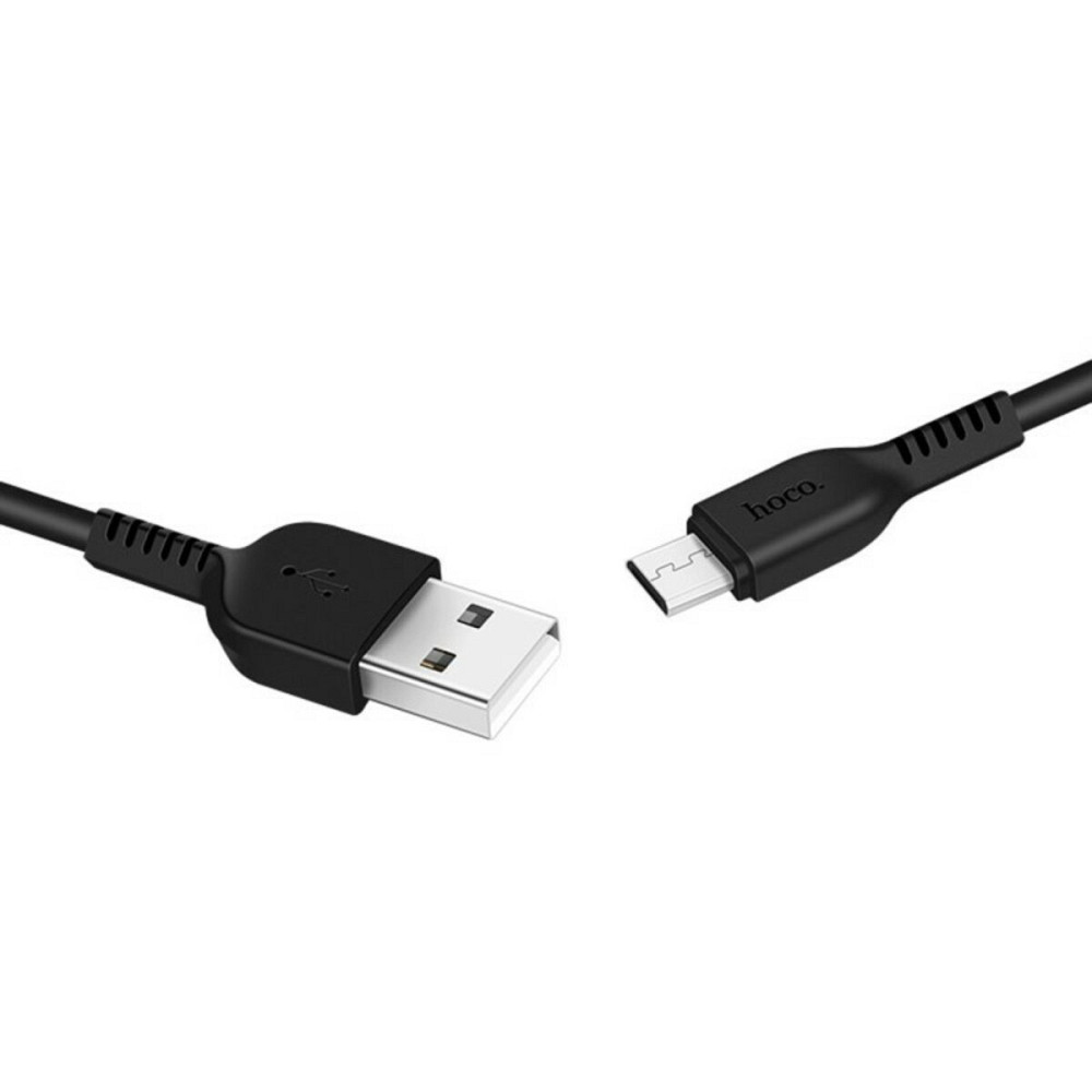 Кабель HOCO X20 USB to Micro 2A, 2m, PVC, TPE connectors, Black Київ - фото 1