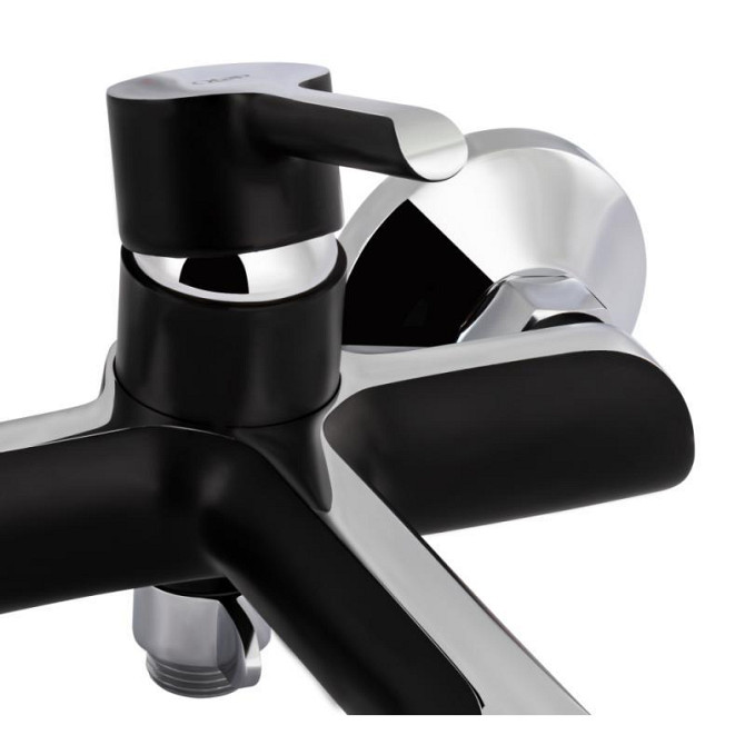 Змішувач для ванни з душовим гарнітуром Qtap Grand QTGRABCR006 Chrome/Black Харків - фото 4