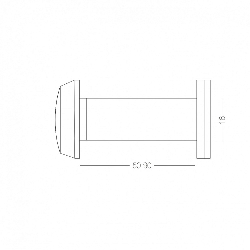 ВЕЧКО ДВЕРНОЕ DV35-55/16 SB МАТОВЫЙ ХРОМ Киев - изображение 2