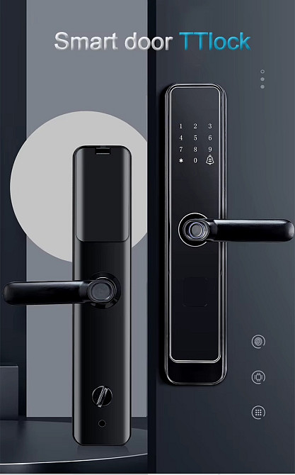 Умный дверной замок кодовый, Wi-Fi с отпечатком пальца и ключ-картой,KHS-K15 Каменец-Подольский - изображение 4