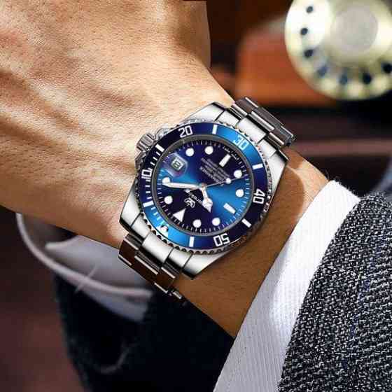 Мужские наручные часы Hemsut Zurich Blue (Серебристые) Винница
