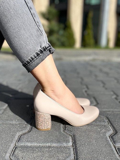 Nivelle Туфлі жіночі NIVELLE пудра натуральна шкіра каблук 6 см (1529/6030-6045) Коломия - фото 4