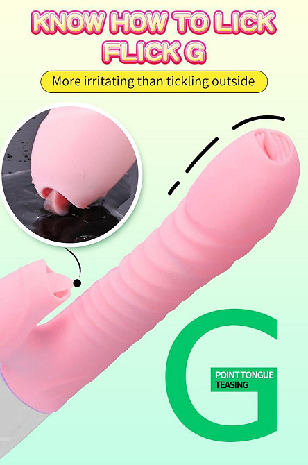 Вібратор - Silicone Vibrator USB 7 Function and Thrusting Function / Heating Pink Sex Aura Київ - фото 10