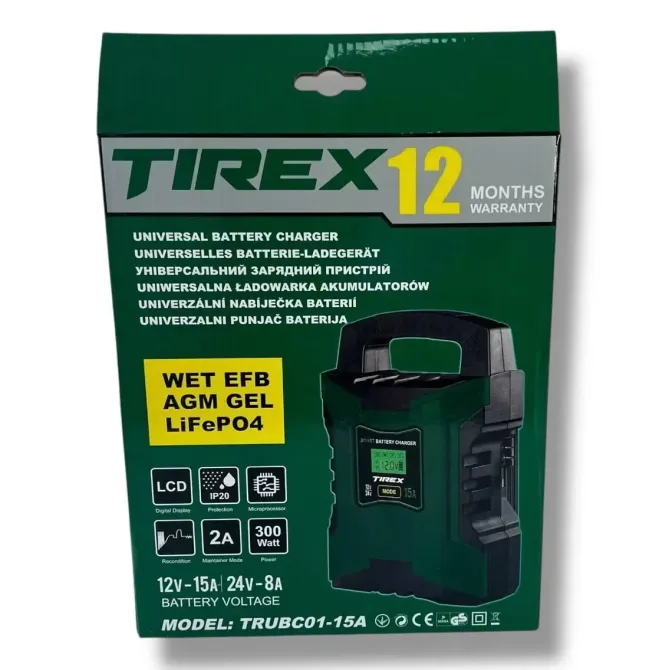 Зарядний інвертор TIREX TRUBC01-15A для автомобільних акумуляторів, Німеччина Івано-Франківськ - фото 2
