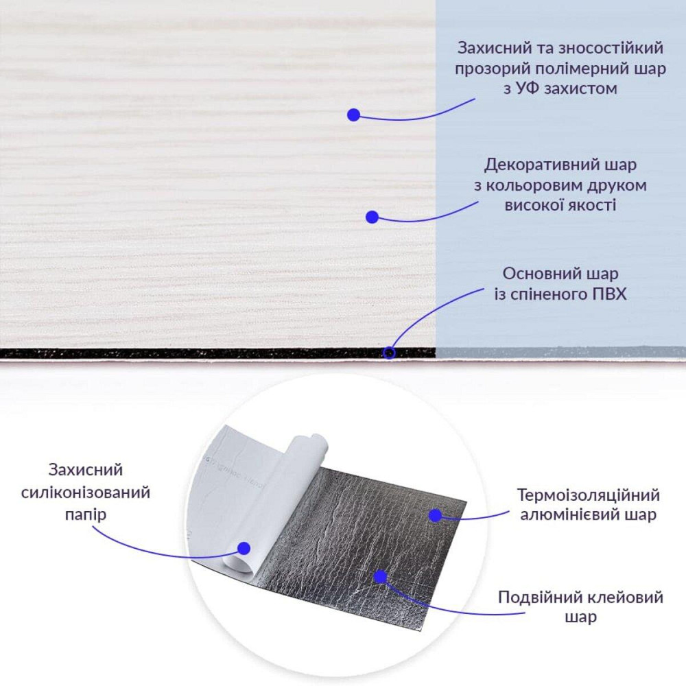 Самоклеящаяся виниловая плитка 152.4х914.4х1.5мм Молочное дерево, цена за 1 шт. (СВП-009) Матовая SW-00000287 Днепр - изображение 2
