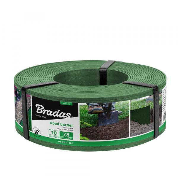 Бордюрная лента садовая 78мм 10м, зеленый WOOD BORDER Bradas, Польша Киев - изображение 1