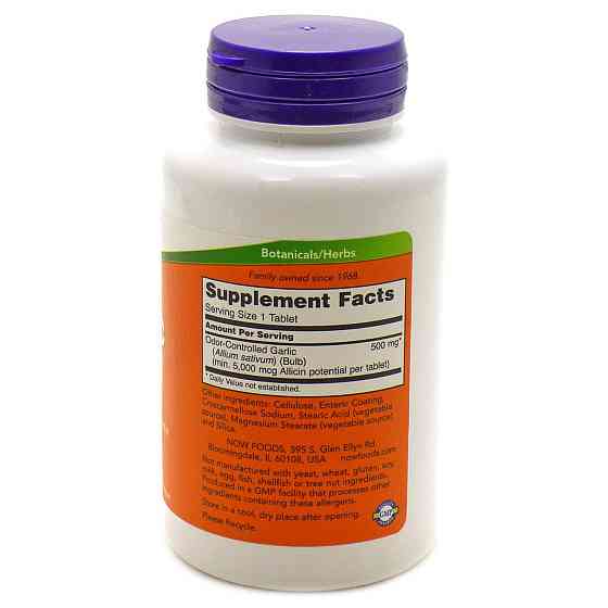 Часник Now Foods Garlic 5000 90 таблеток Київ