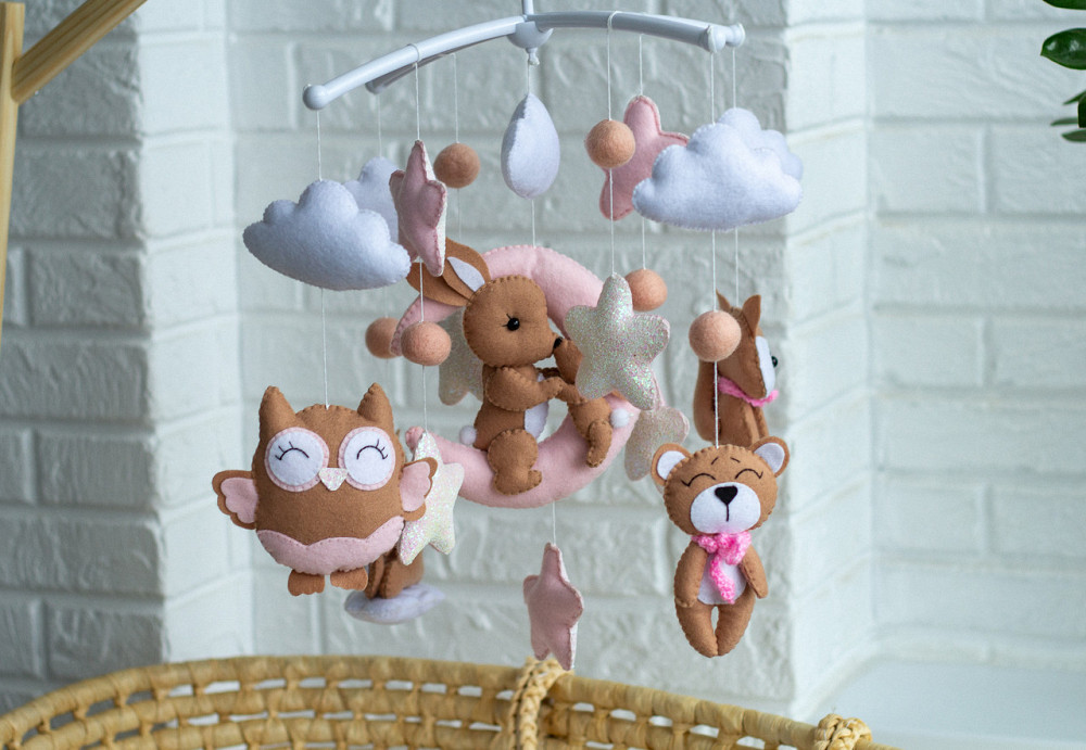 Музичний мобіль WoollyFox «Ніжність» для дівчинки з 35 мелодіями Киев - изображение 8