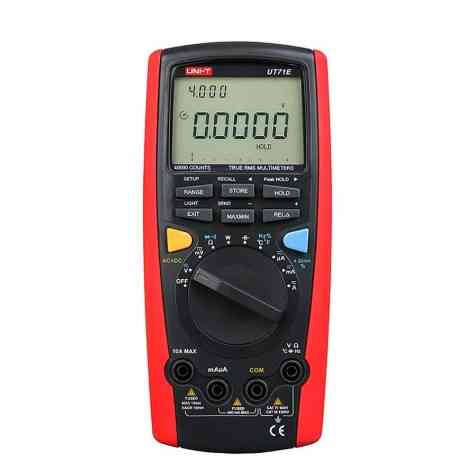 Мультиметр UNI-T UT71E Вимірювання: V, A), Ω, F, Hz, °C/°F, DUTY, 4-20мА, W (True RMS). Функції: Data Hold, Peak Hold, Min/Max, Київ