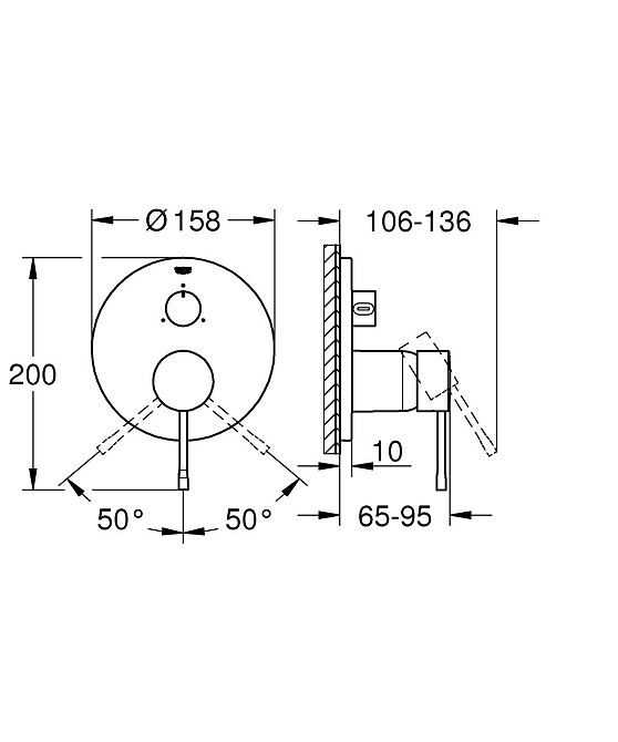 Змішувач прихованого монтажу на 3 споживача Grohe Essence New (24092001) ( 11559 ) ( 25417 ) Харьков - изображение 2