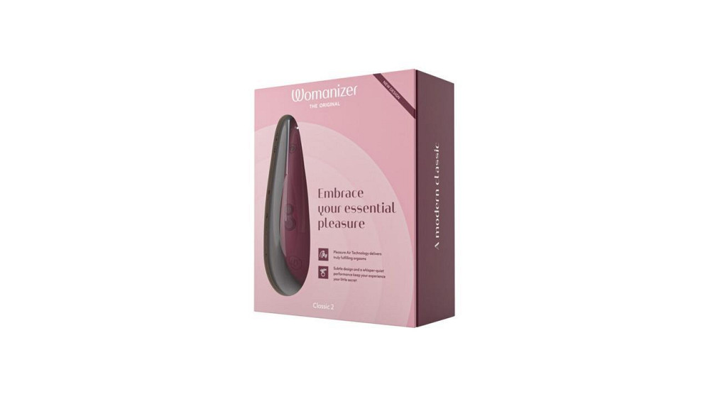 Вакуумный клиторальный стимулятор Womanizer Classic 2 - Bordeaux, 10 режимов, функция Afterglow Sex Aura Киев - изображение 8