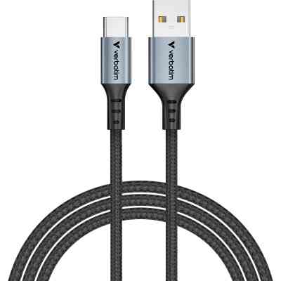 Дата кабель USB 2.0 AM to USB-C 1.2m black Verbatim (31843) Винница