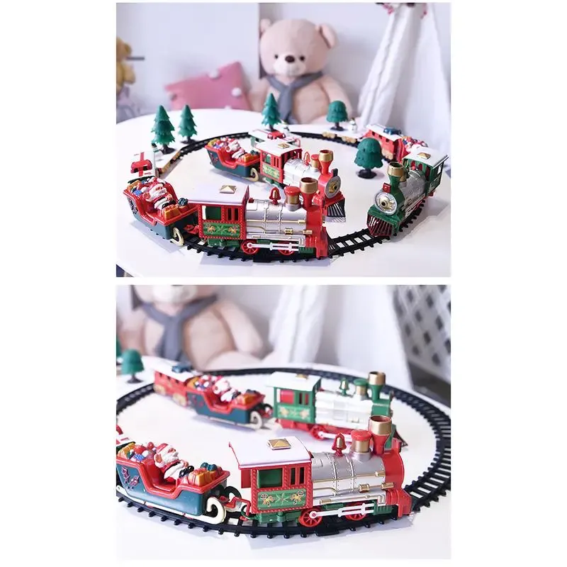 Игровой рождественский поезд от батареек, Christmas Classic / Набор праздничный экспресс Коломия - фото 5