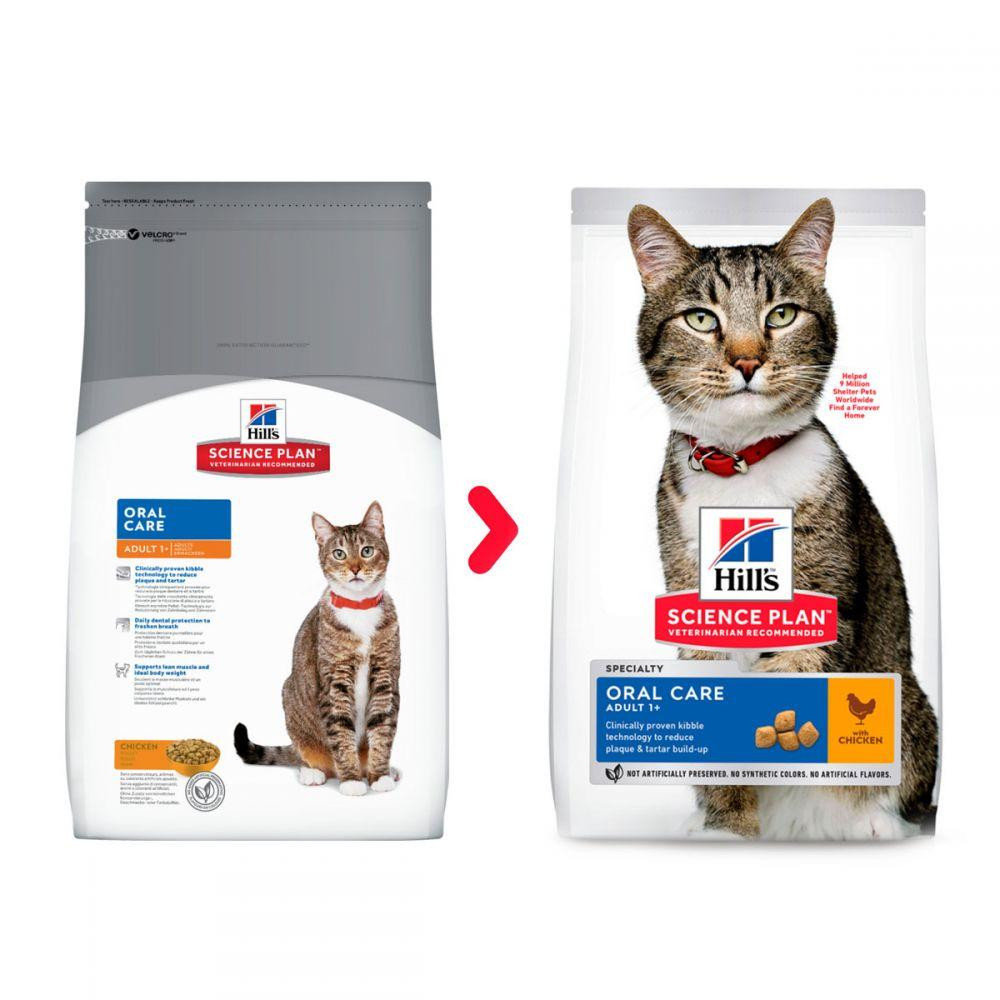 Корм для кошек Хиллс Hills SP Feline Adult Oral Care с курицей 1,5 кг при уходе за зубами Винница - изображение 2