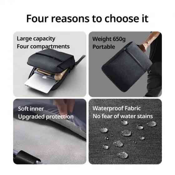 Рюкзак UGREEN LP664 Laptop Backpack B02 Dark Grey (Up to 15.6'')(UGR-90798) Київ