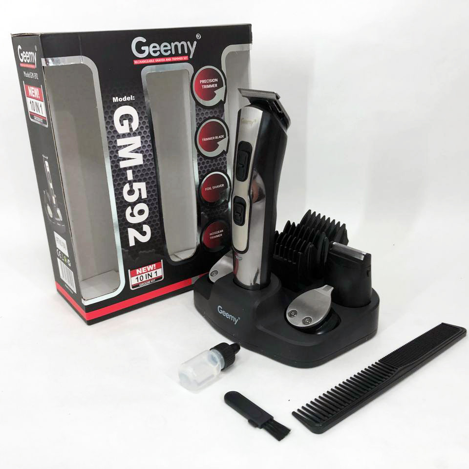 Набір для видалення волосся із зарядним пристроєм, Електрична машинка для стрижки побутова JR-28 Львів - фото 4