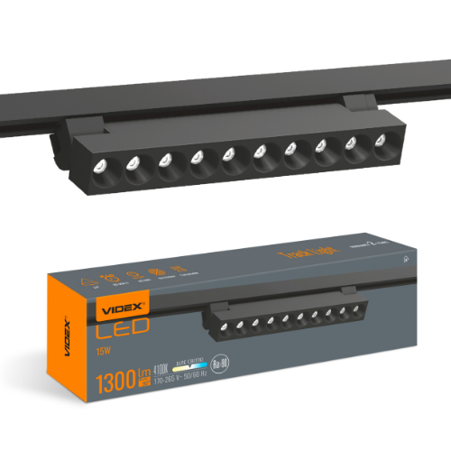 LED Світильник трековий 15W 4100К 220V VL-TR06-154B Videx Житомир