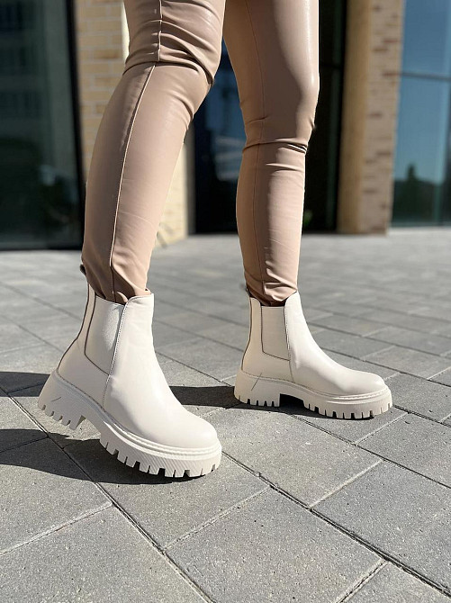 Черевики жіночі GREMMY бежеві шкіра натуральна зима висота 13 см (604/1) 35р.37р.38р. Коломия - фото 7