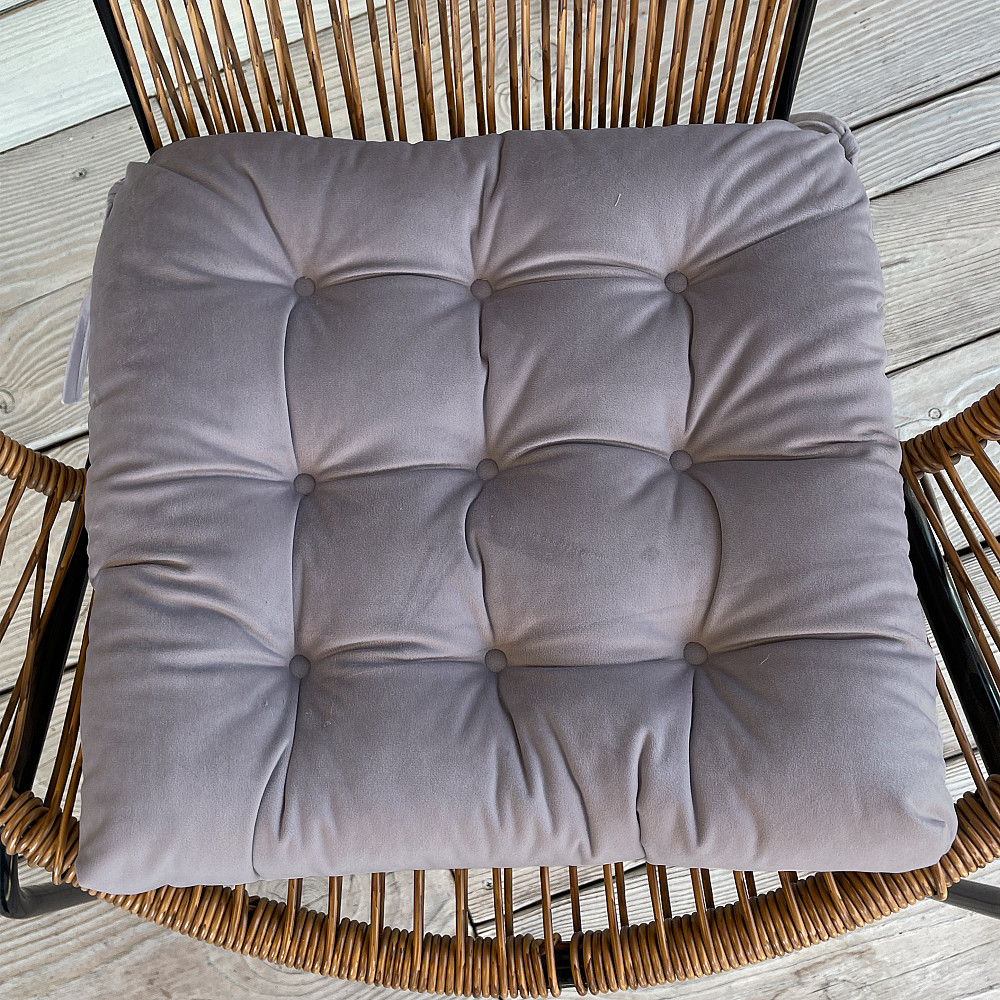 Подушка для стільців (40x40х5 см) Decorator Velour колір бузково-сірий​​​​​​​ 84-104 Київ - фото 1