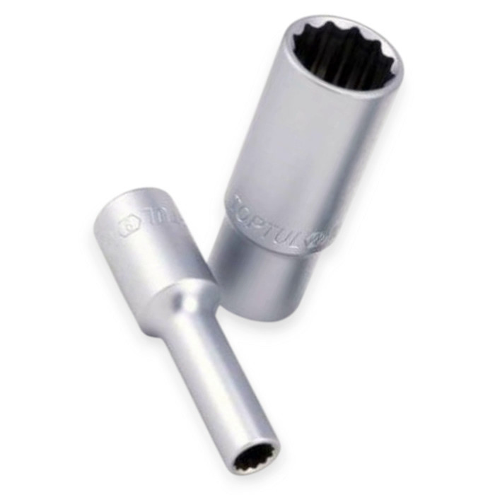 Головка торцевая двенадцатигранная удлиненная 1/2 14мм CrV Мукачево - изображение 1