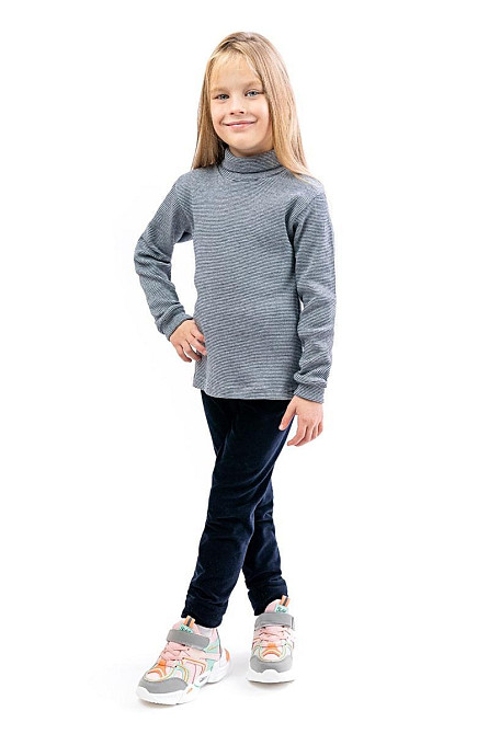 Водолазка дитяча з начосом сіра топ Крохатушка одяг Київ - фото 1