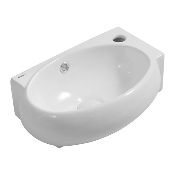 Раковина підвісна Mixxus Premium DIVERSE-1201-L 400х215х140mm з отвором під змішувач та переливом  ( MP6507 ) 37580 Харків