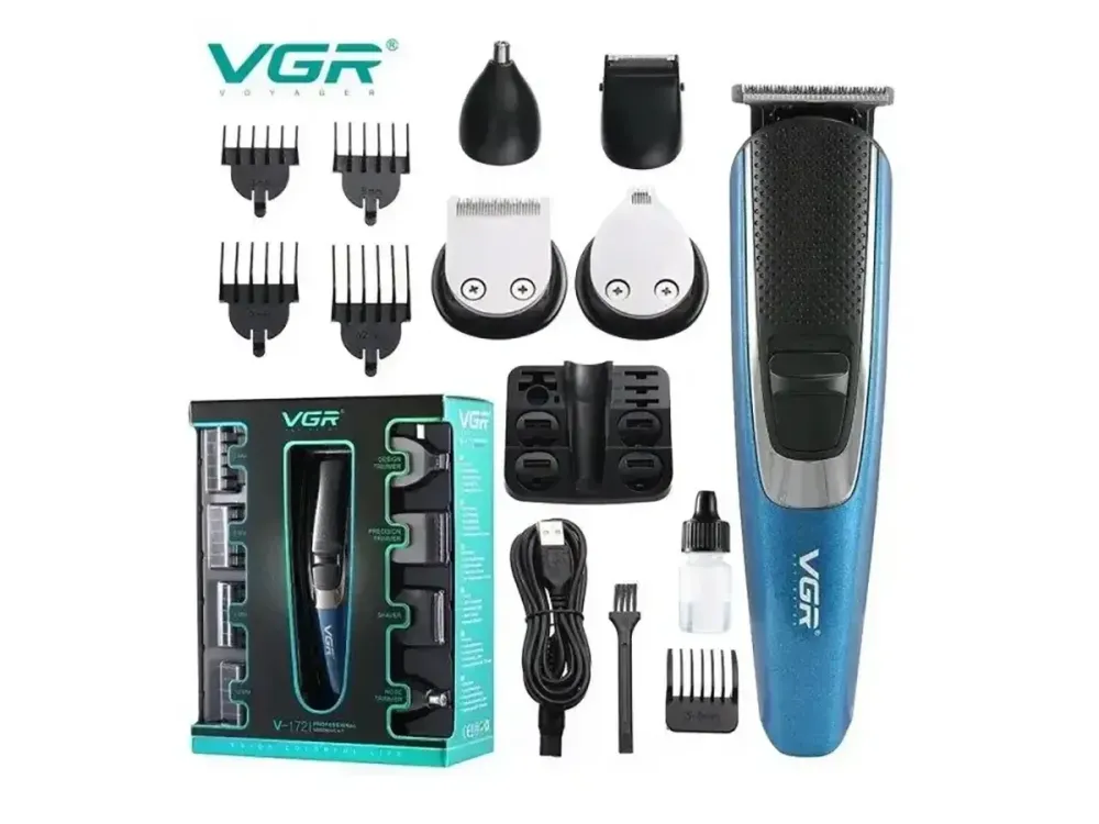 Машинка для стрижки волосся 5 в 1 акумуляторна підзарядка від USB VGR V-172 Одеса - фото 9