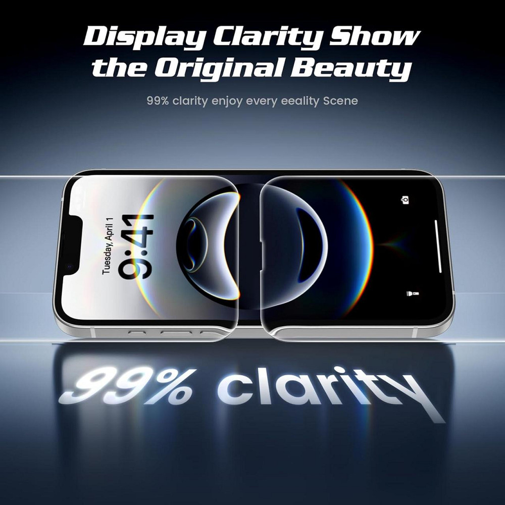 Захисне скло для iPhone 16e/14/13 (6.1") 3 шт 9H+ загартоване Full Screen HD протиударне олеофобне антиподряпин з рамкою для Київ - фото 7