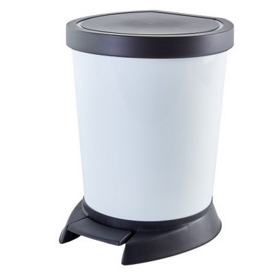Контейнер для сміття Алеана З педаллю Білий 10 л (алн 124065/білий) Вінниця - фото 1