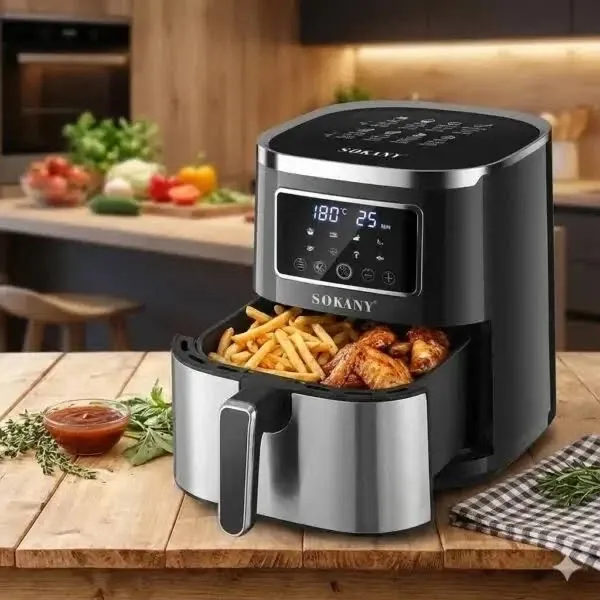 Аерофритюрниця SK-10052 7 л з гарячою циркуляцією повітря, таймер 60 хв, 80–200°C, захист від перегріву Одеса - фото 5