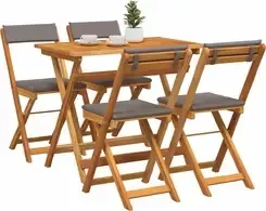 Гриль Zestaw bistro 5 szt. brązowy lite drewno akacjowe Київ